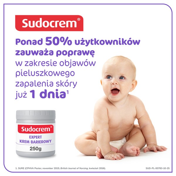 Sudocrem Expert, krem barierowy, pieluszkowe zapalenie skóry, otarcia, 250 g