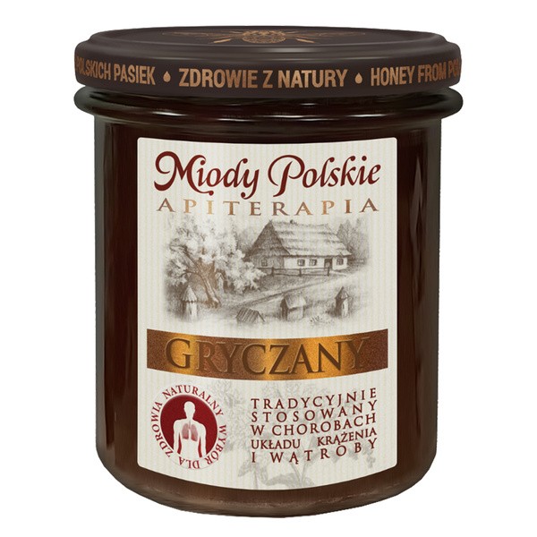 Miody Polskie, miód nektarowy gryczany, 400 g