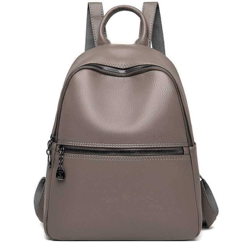 Sacs à dos pour femmes au quotidien, sac à dos en cuir souple, sac bandoulière pour femmes, grand sac de voyage, sacs d'école simples pour adolescentes.