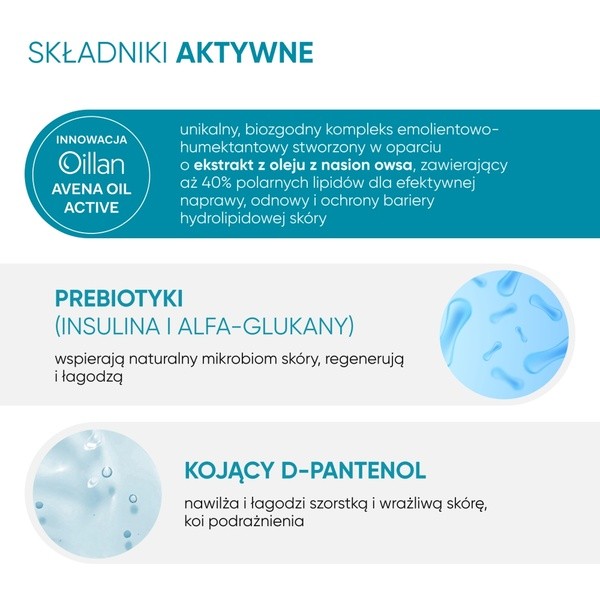 Oillan, nawilżająca pianka do mycia 3w1, 200 ml