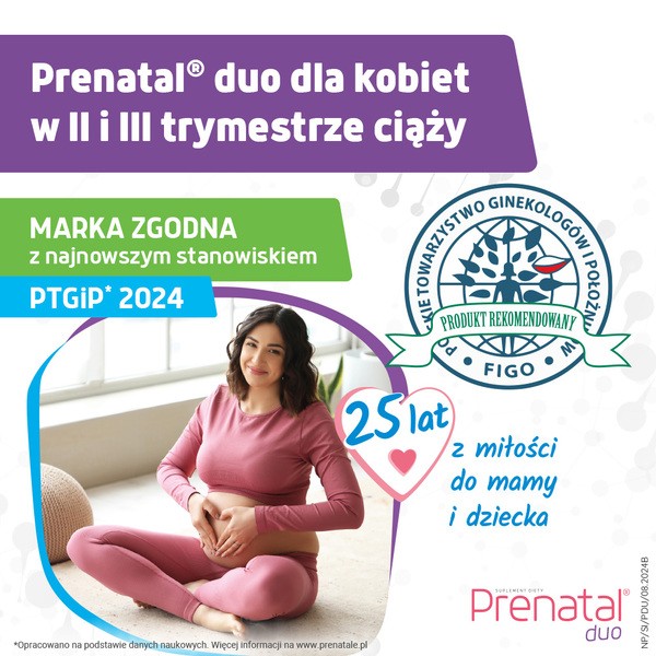 Prenatal Duo, II i III trymestr ciąży, kapsułki, 30 szt. Classic + 60 szt. DHA