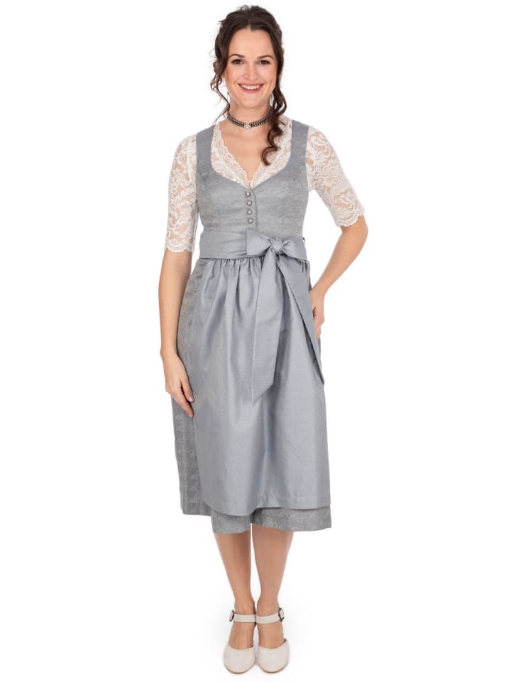 MarJo Midi Dirndl WANDA in grau günstig kaufen