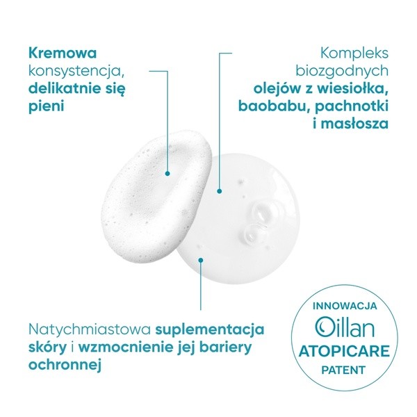 Oillan Derm+, kremowy żel do mycia ciała, 400 ml