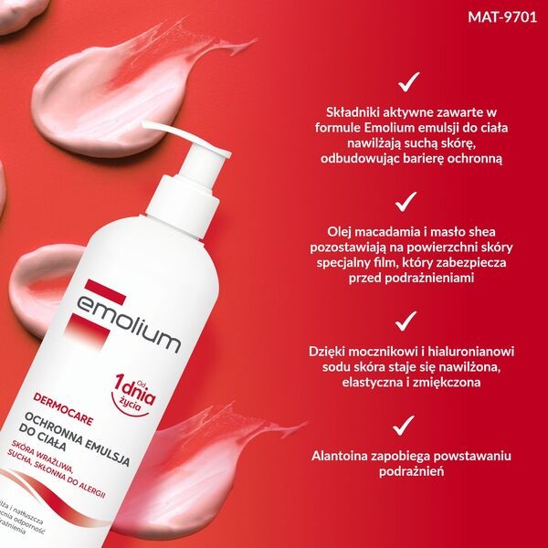 Emolium Dermocare, emulsja do ciała, 400 ml