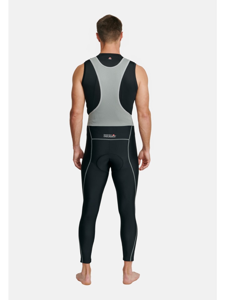 DANISH ENDURANCE Fahrradhose Cycling Bib in Black/Grey günstig kaufen