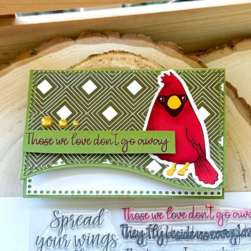 Winter Bird Sayings Clear Stamp Set of 8