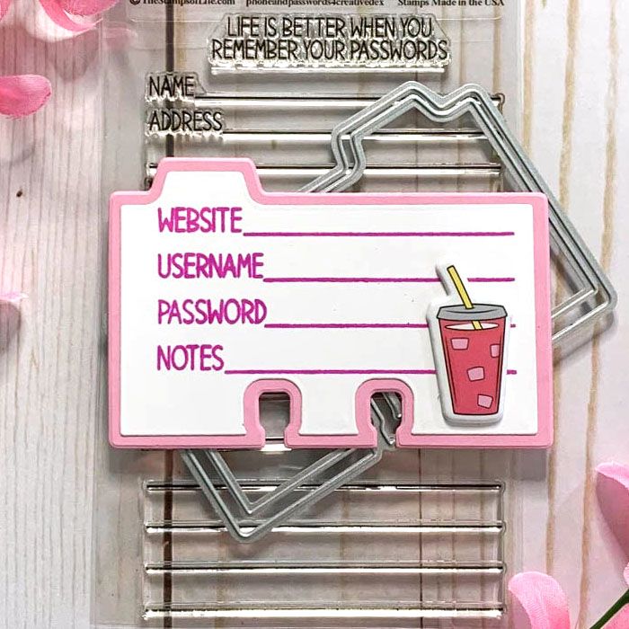 phone&passwords4CreativeDex Clear Stamp Set