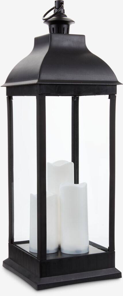 ANKA ANKA lanterne B24xL24xH70cm med LED sort