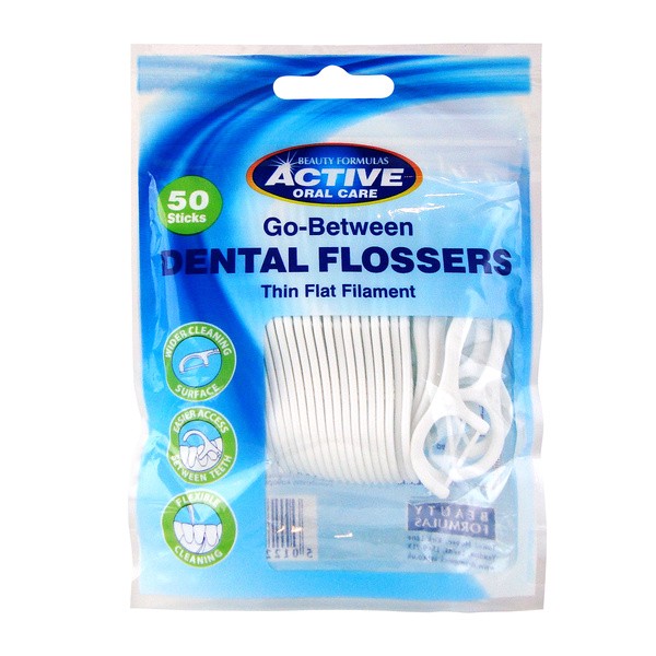 Active Dental Flossers, nicio-wykałaczki, 50 szt.