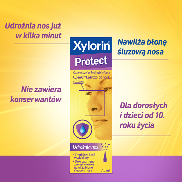 Xylorin Protect, 0,5 mg/ml, aerozol do nosa, 7,5 ml