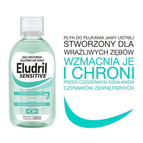 Eludril Sensitive, płyn do płukania jamy ustnej, 500 ml