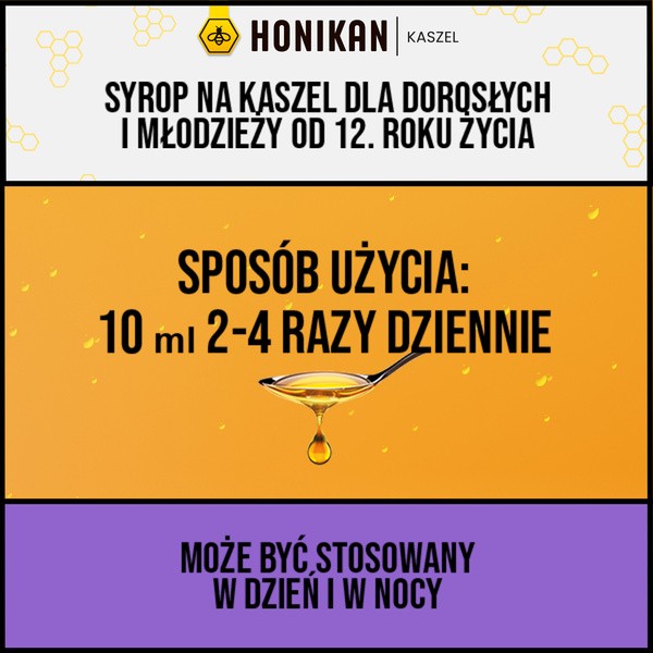 Honikan Kaszel, syrop na kaszel suchy i mokry, 230 g