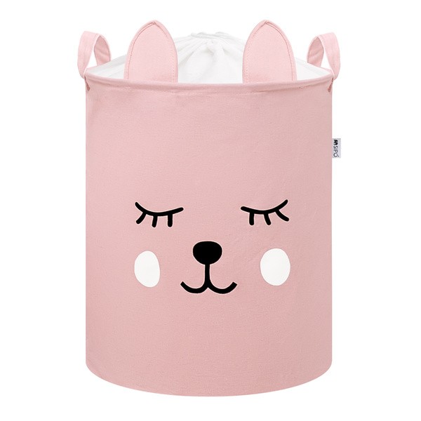 Waya, kosz pojemnik na zabawki miś różowy, 1 szt.