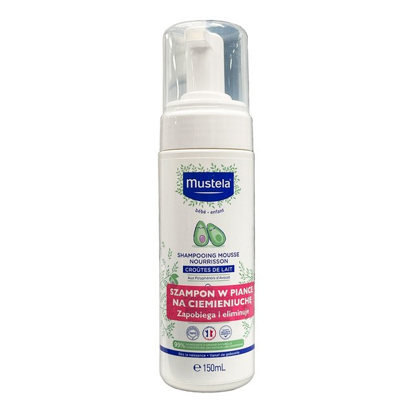 Mustela Bebe-Enfant, szampon w piance dla niemowląt, 150 ml