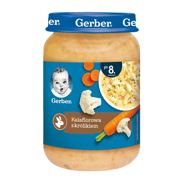 Gerber, kalafiorowa z królikiem, 8 m+, 190 g