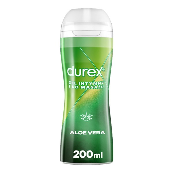 Durex Play 2w1 Massage Lube, żel do masażu i nawilżający żel intymny z kojącym aloesem, 200 ml