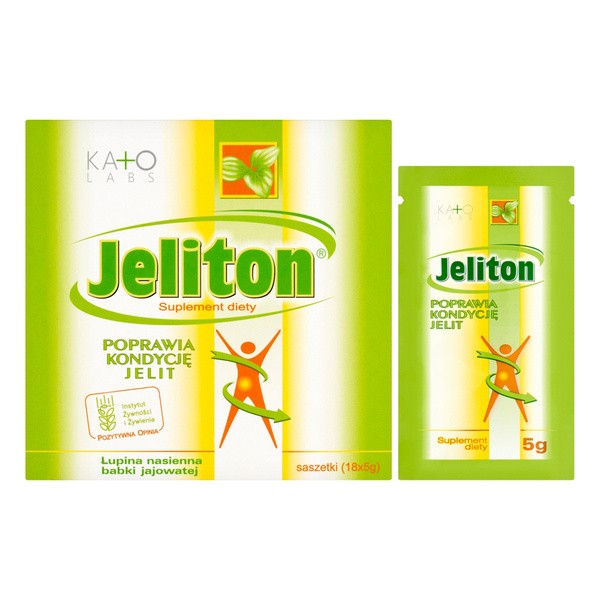 Jeliton, łupina nasienna babki jajowatej, 5 g, saszetki, 18 szt.