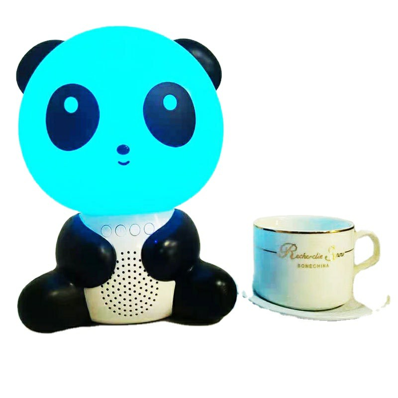 Creative Smart Portable Multifunctional Wireless Cartoon Bear Colorful Music Light Bass Speaker For Children Kid Holiday Gifts