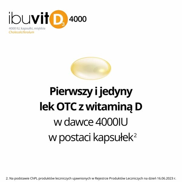 Ibuvit D3, 4000 IU, kapsułki miękkie, 150 szt.