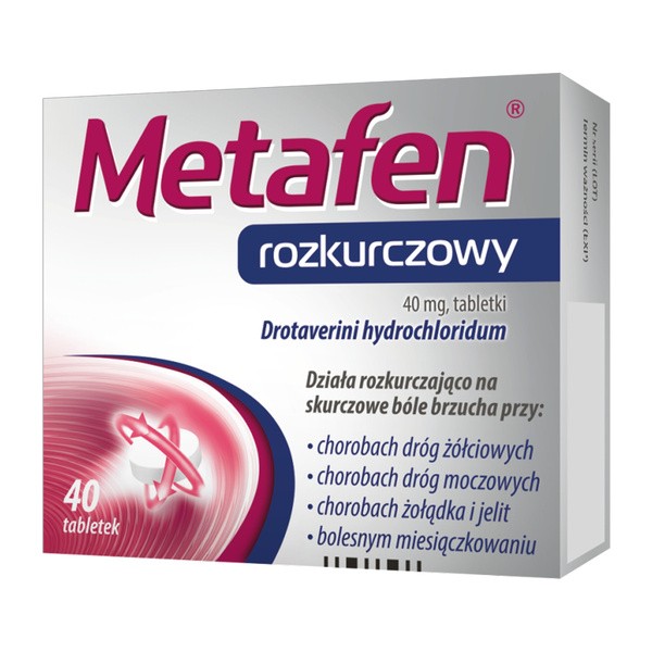 Metafen Rozkurczowy, 40 mg, tabletki, 40 szt.