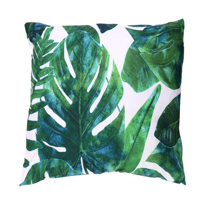 Capa de almofada nórdica verde com estampa de flores e olhos, em poliéster, 45x45cm, para sofá, sala de estar, quadrada, estilo Roma.