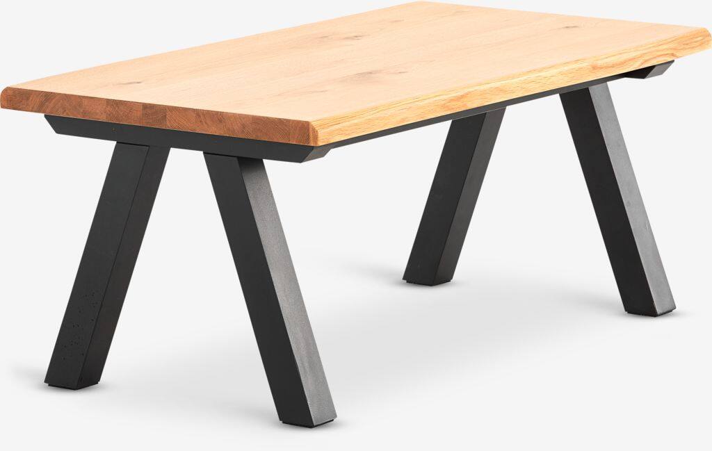 SANDBY sofabord 60x110 natur eg/sort