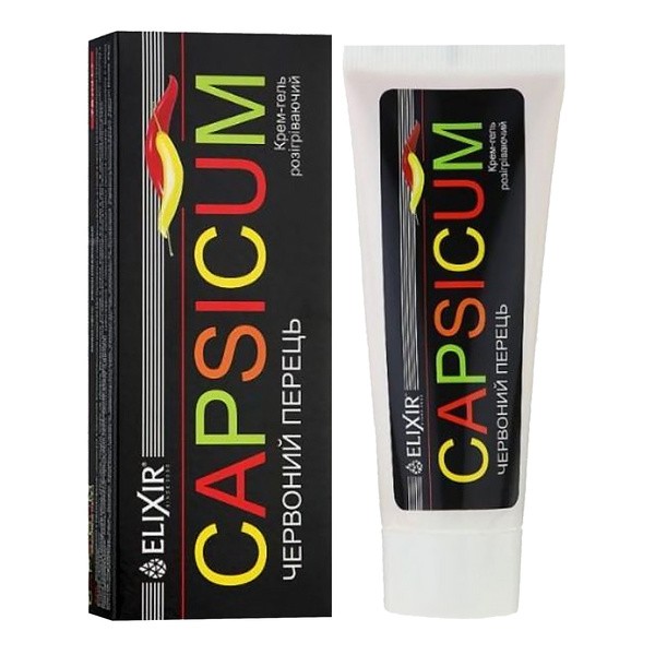 Elixir, Capsicum, rozgrzewający krem-żel z czerwoną papryczką, 75 ml