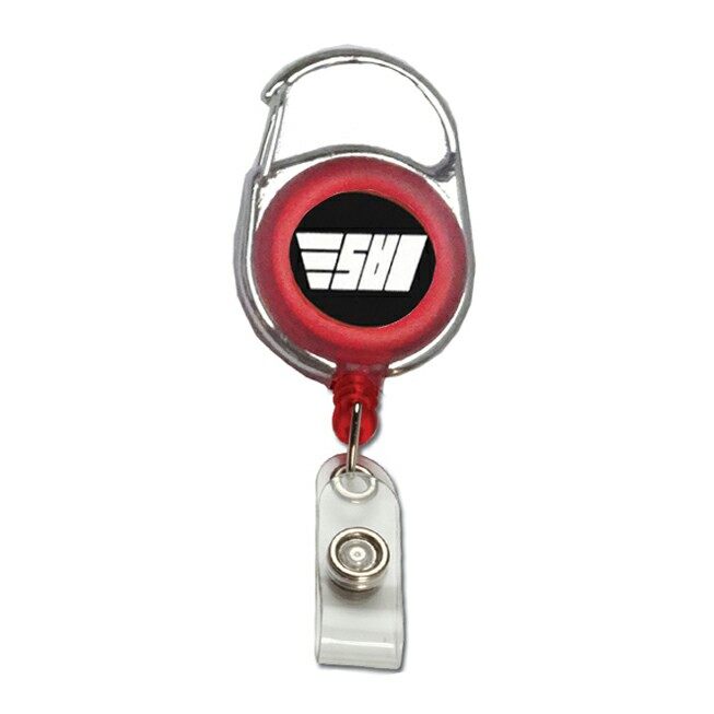 carabiner plastic retractable yoyo badge reel