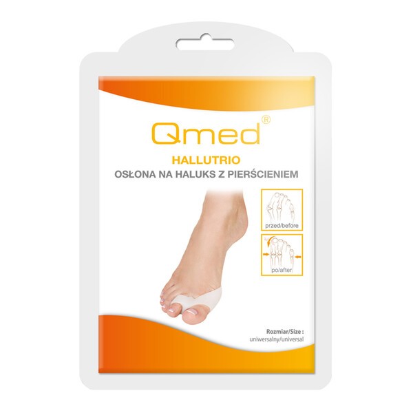 Qmed HalluTrio, osłona na haluks z pierścieniem, 2 szt.