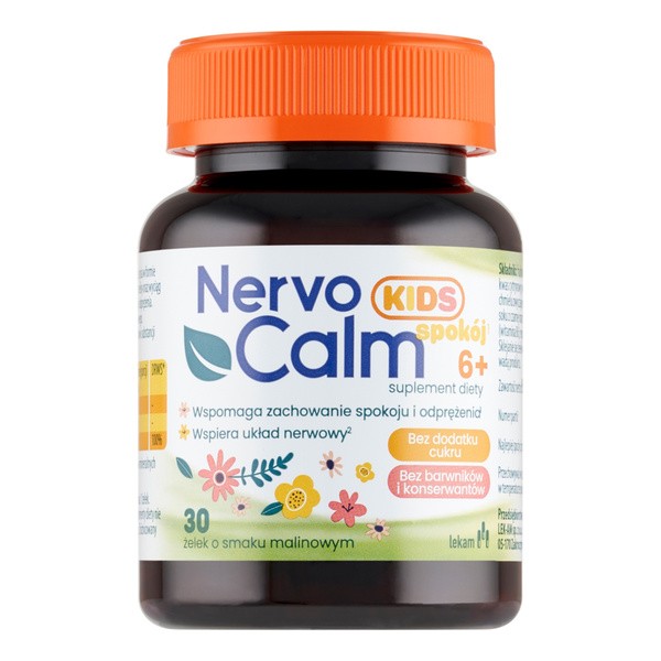 NervoCalm KIDS Spokój 6+, żelki, smak malinowy, 30 szt.