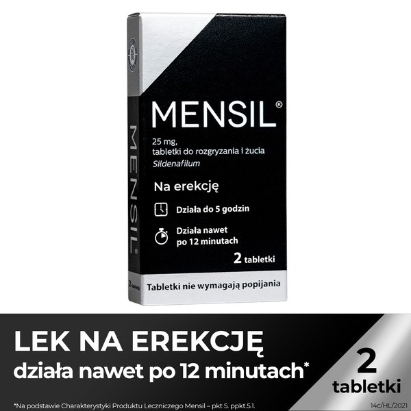 Mensil, 25 mg, tabletki do rozgryzania, żucia, 2 szt.