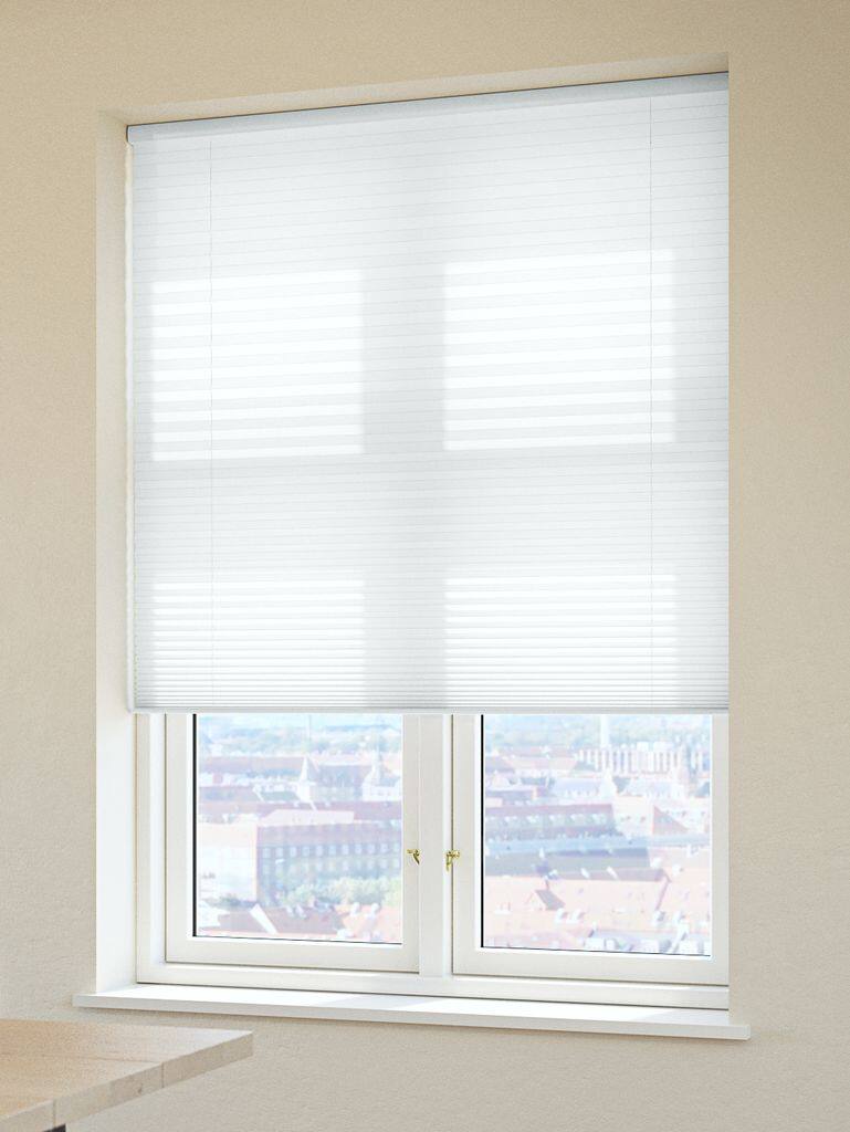 HOVDEN Plisségardiner HOVDEN 80x160cm hvid trådløs