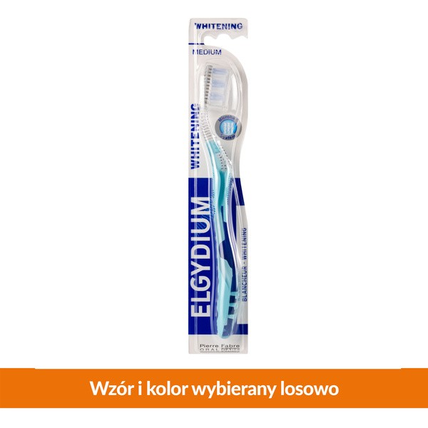 Elgydium Whitening, szczoteczka do zębów, średnia, 1 szt.
