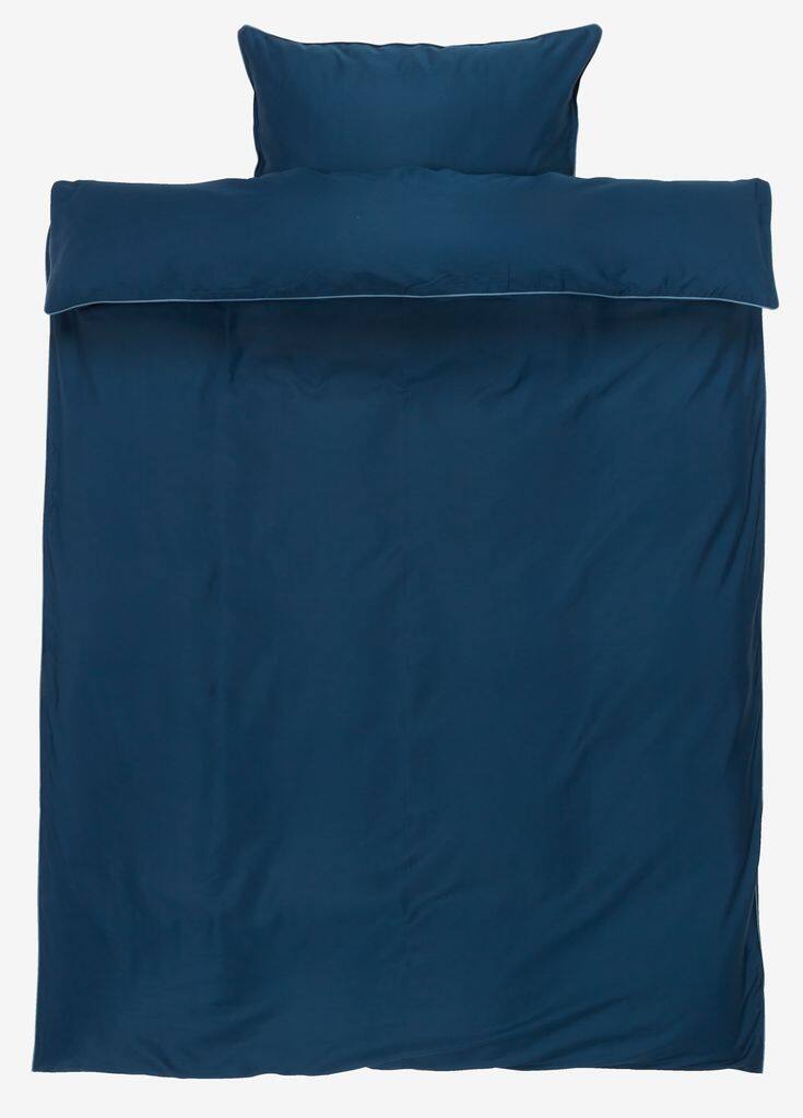 SANNA satin sengesæt, guld, SANNA, 140x200, marineblå