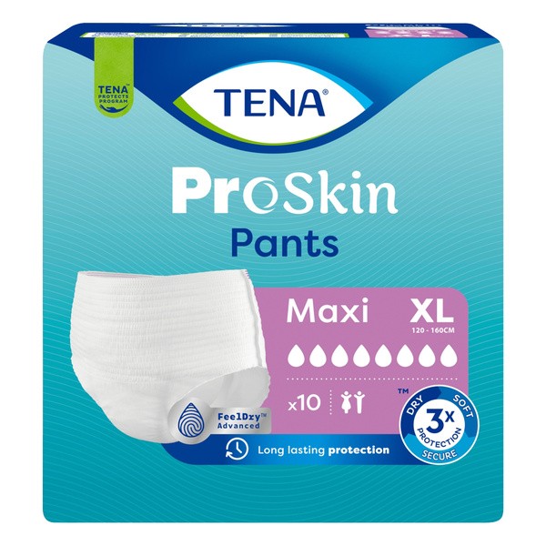 Zestaw 4 x TENA Pants ProSkin Maxi, majtki chłonne, rozmiar XL, 10 szt.