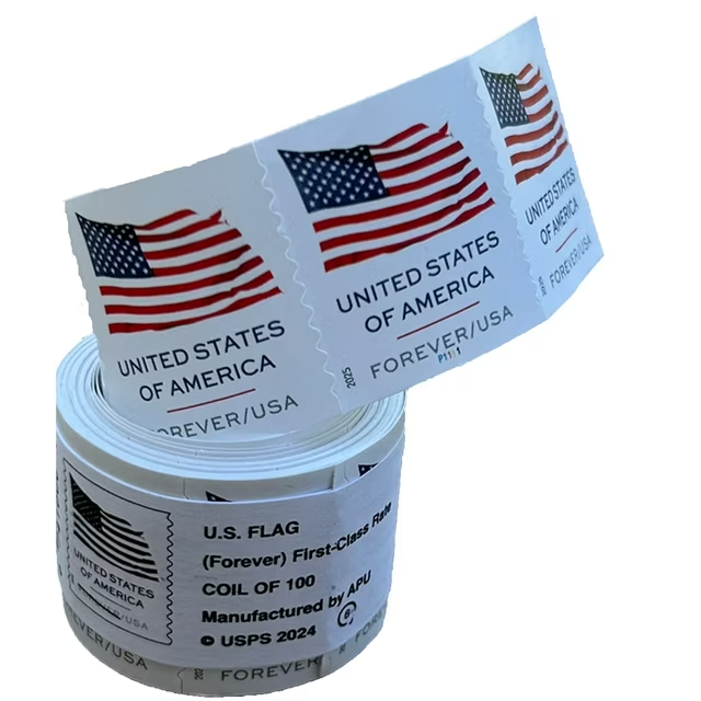 2025 US Flags Forever  Booklets Rolls