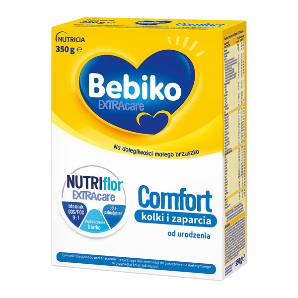 Bebiko Comfort Nutriflor Extracare, żywność specjalnego przeznaczenia dla niemowląt od urodzenia, 350 g