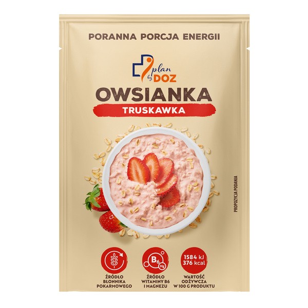 Plan By DOZ, Owsianka truskawka, 45 g
