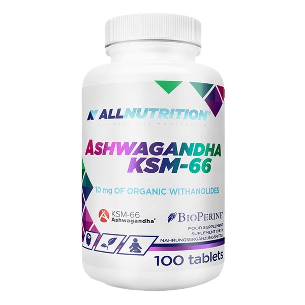 Zestaw 2 x Allnutrition, Ashwagandha KSM-66, tabletki, 100 szt.