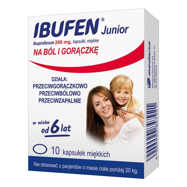 Ibufen Junior, 200 mg, kapsułki miękkie, 10 szt.