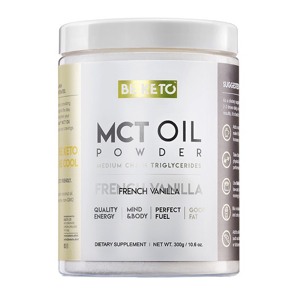 BeKeto, olej MCT w proszku, francuska wanilia, 300 g