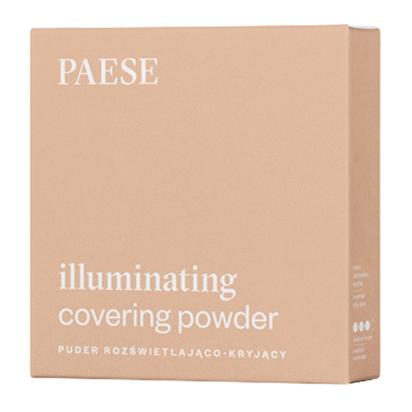 Paese, puder rozświetlająco-kryjący, 1C ciepły beż, 9 g