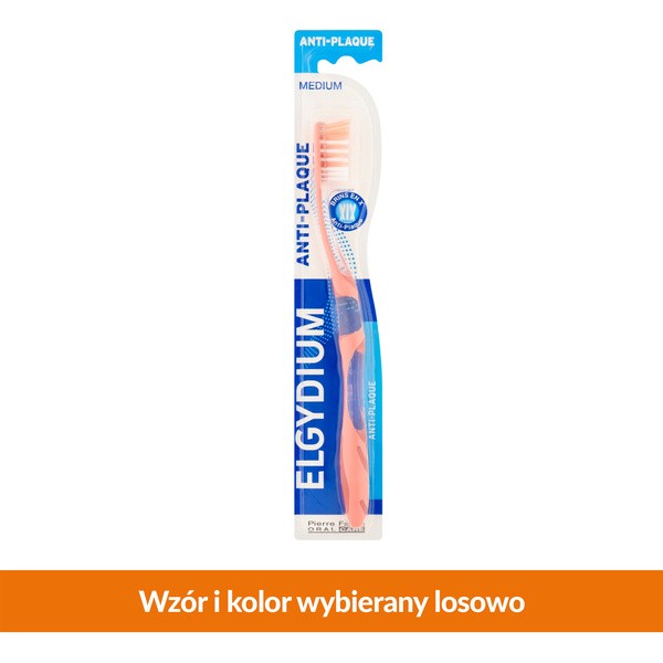 Elgydium Anti-Plaque, szczoteczka do zębów, średnia, 1 szt.