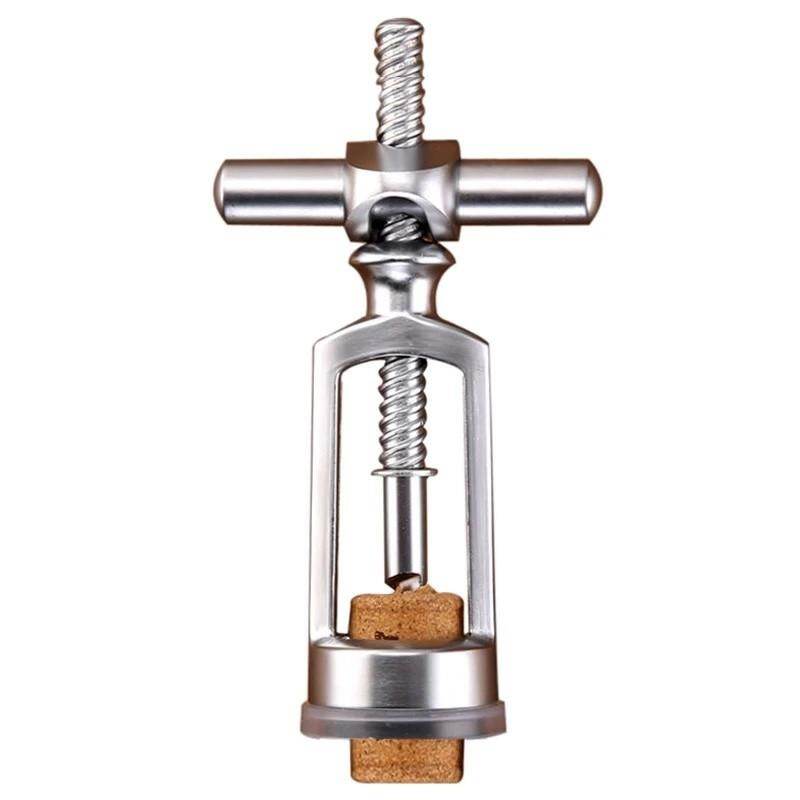 Tire-bouchon simple en alliage de zinc, ouvre-bouteille à vin, ouvre-bouteille de bière multifonctionnel et créatif, ouvre-bouteille de vin rouge argenté, outils de bar