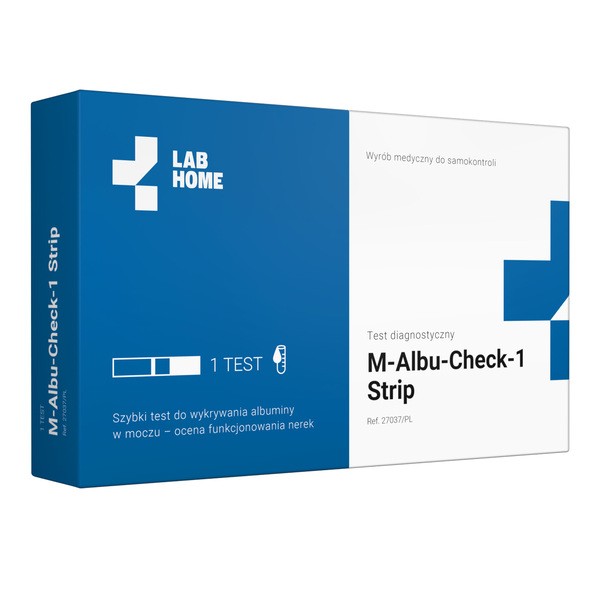 M-Albu-Check-1, test mikroalbumina w moczu (test na nerki, cukrzyca), 1 szt.