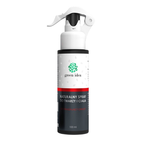 Green Idea, naturalny spray do twarzy i ciała odstraszający owady, 100 ml
