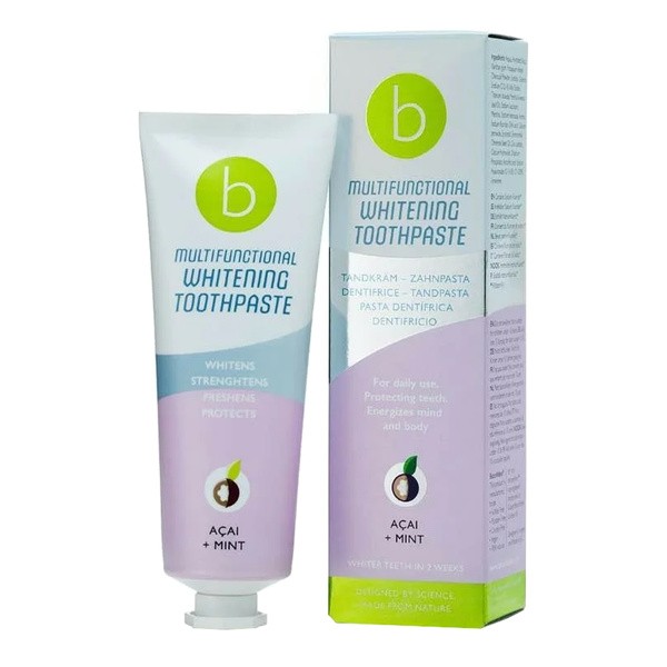 Beconfident Multifunctional Whitening, wybielająca pasta do zębów, Acai + Mint, 75 ml