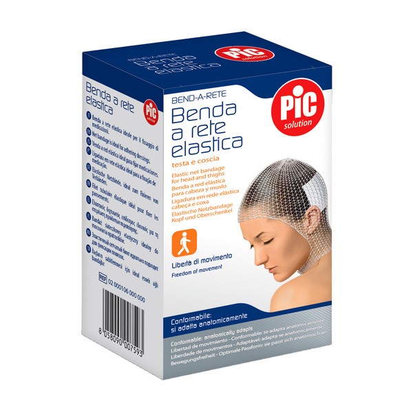 PiC Bend-A-Rete, elastyczna siatka opatrunkowa na głowę lub udo, 1 szt.