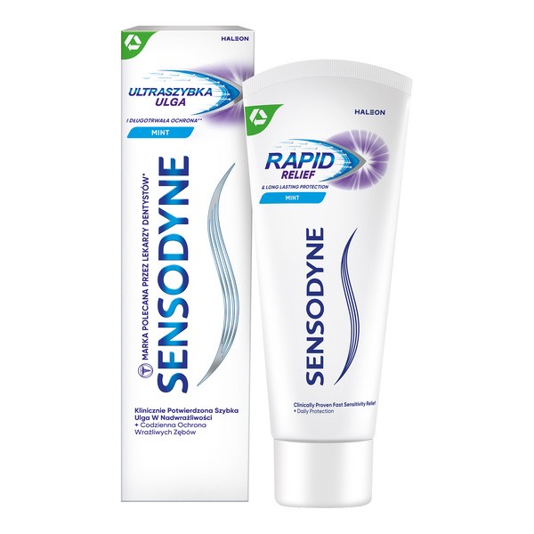 Zestaw 2x Sensodyne Ultraszybka Ulga, pasta do zębów, 75 ml