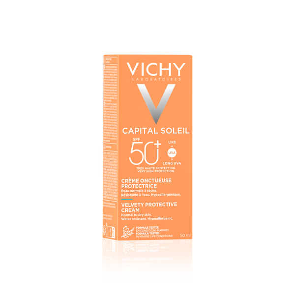 Vichy Capital Soleil, krem aksamitny do twarzy SPF 50+, 50 ml
